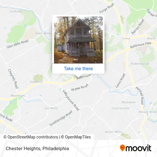 Chester Heights map