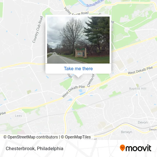 Chesterbrook map