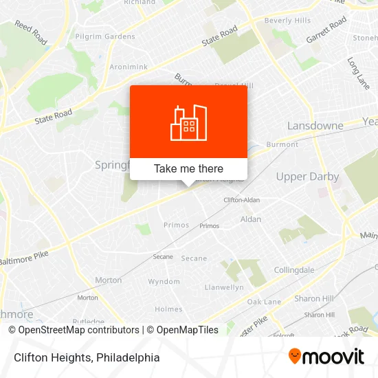 Clifton Heights map