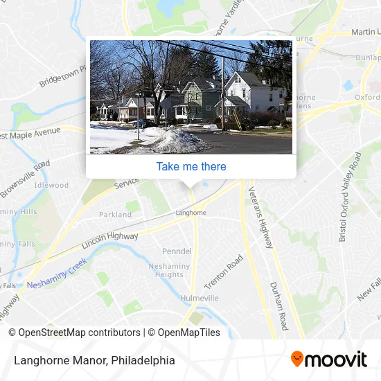 Langhorne Manor map