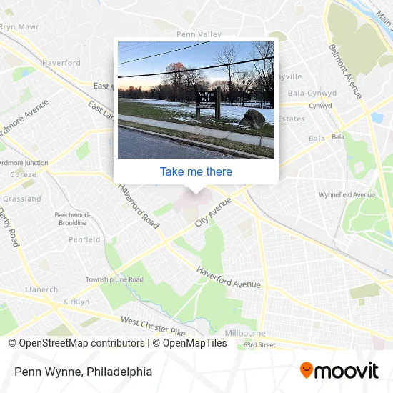 Penn Wynne map