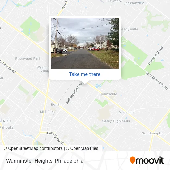 Warminster Heights map