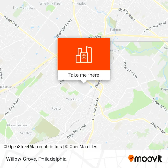 Willow Grove map