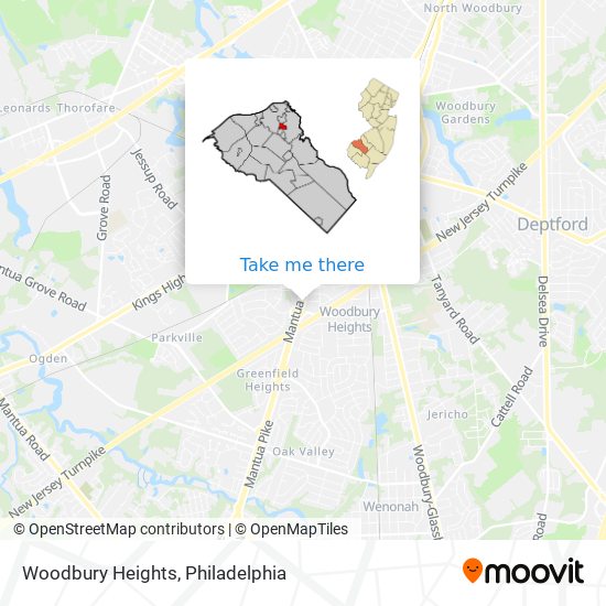 Woodbury Heights map