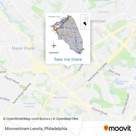 Moorestown-Lenola map