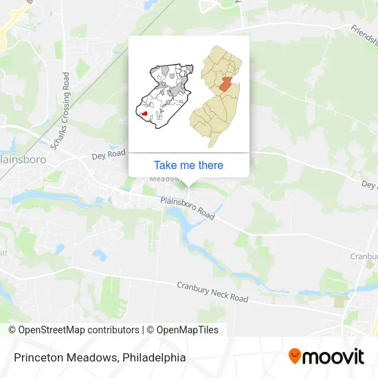 Princeton Meadows map