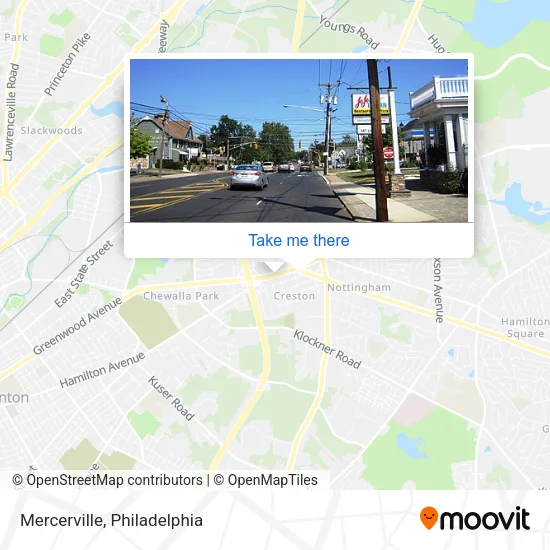 Mercerville map