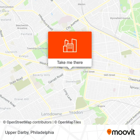 Upper Darby map