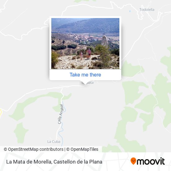 La Mata de Morella map