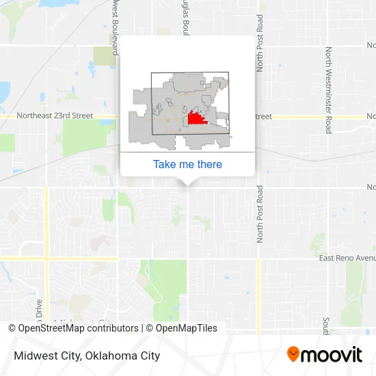 Midwest City map