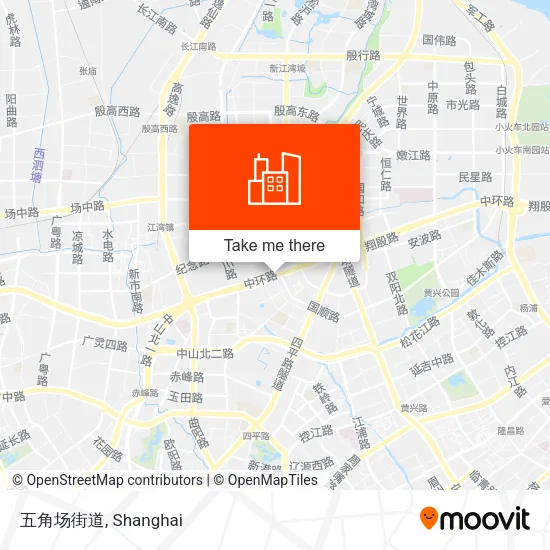 五角场街道 map
