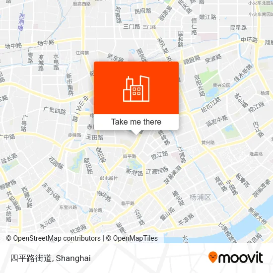 四平路街道 map