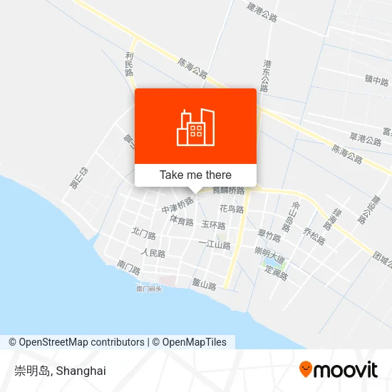 崇明岛 map