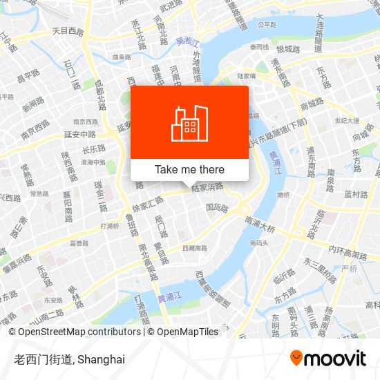 老西门街道 map