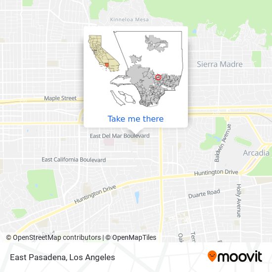 East Pasadena map