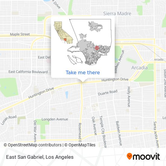 East San Gabriel map