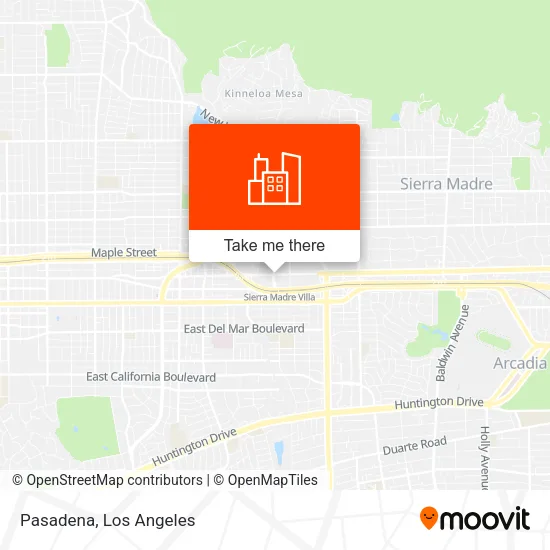 Pasadena map