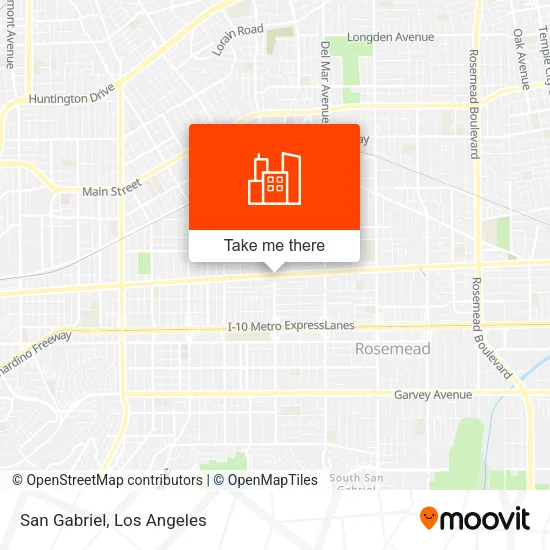 San Gabriel map