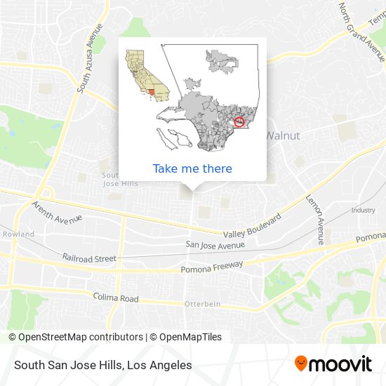 South San Jose Hills map