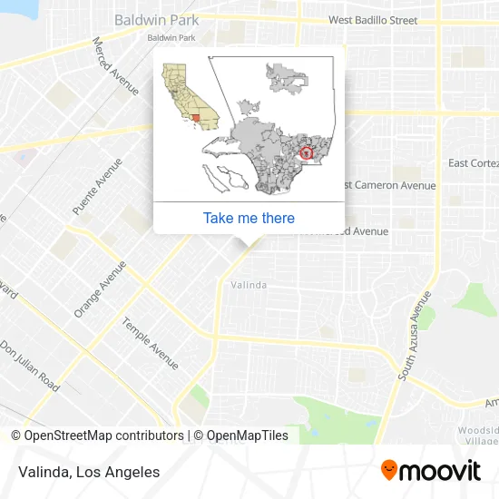 Valinda map