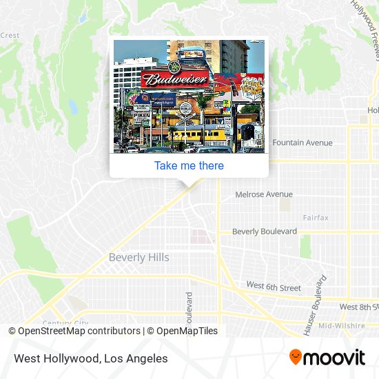 Mapa de West Hollywood