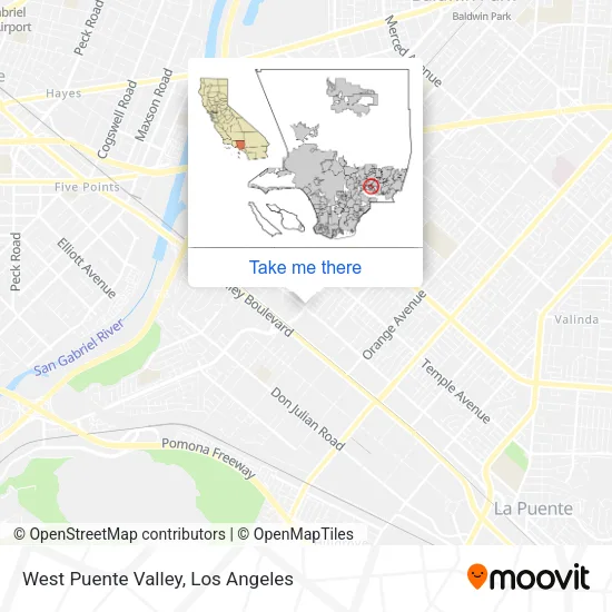 West Puente Valley map
