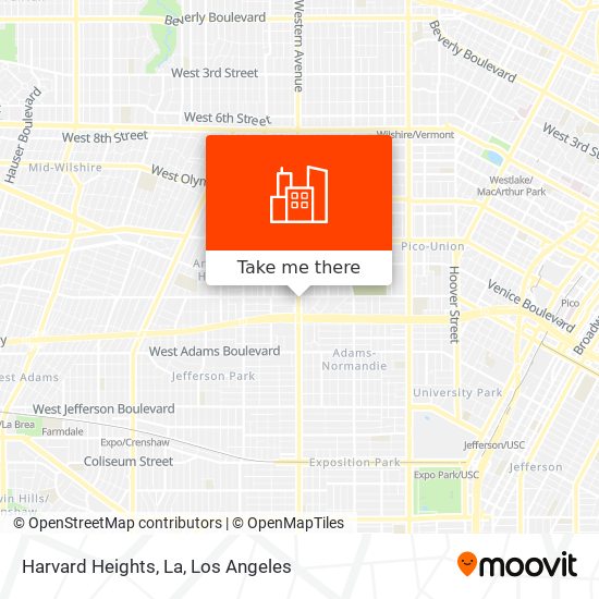 Mapa de Harvard Heights, La