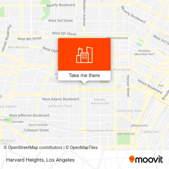 Harvard Heights map