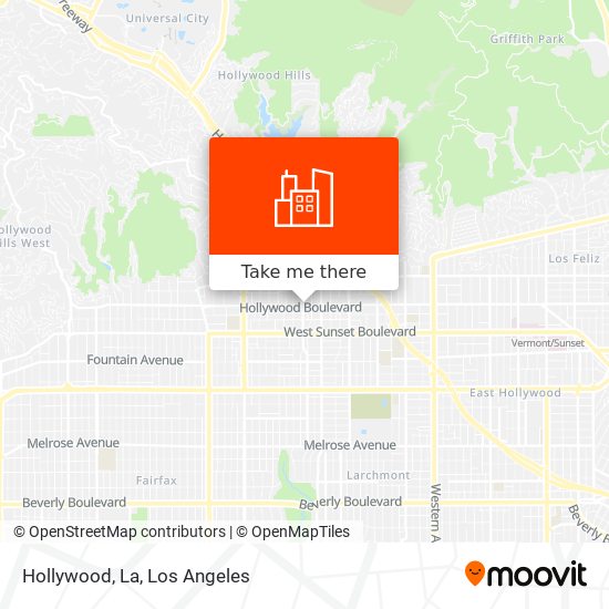 Hollywood, La map