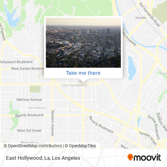 East Hollywood, La map