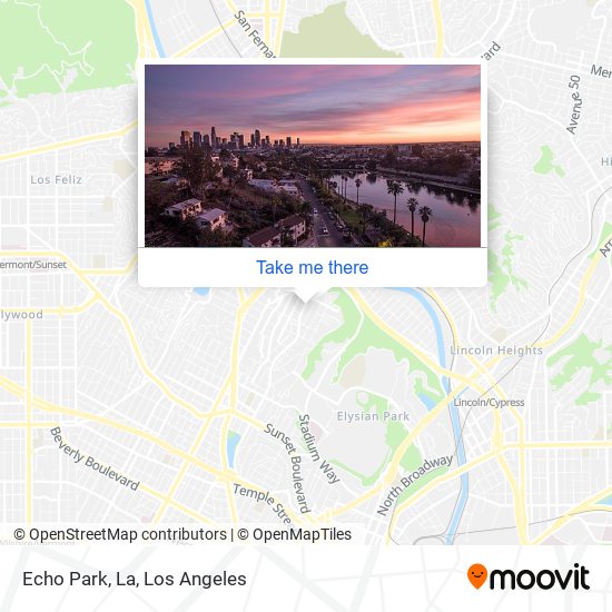 Echo Park, La map
