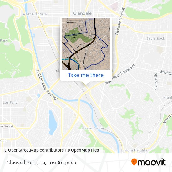 Glassell Park, La map
