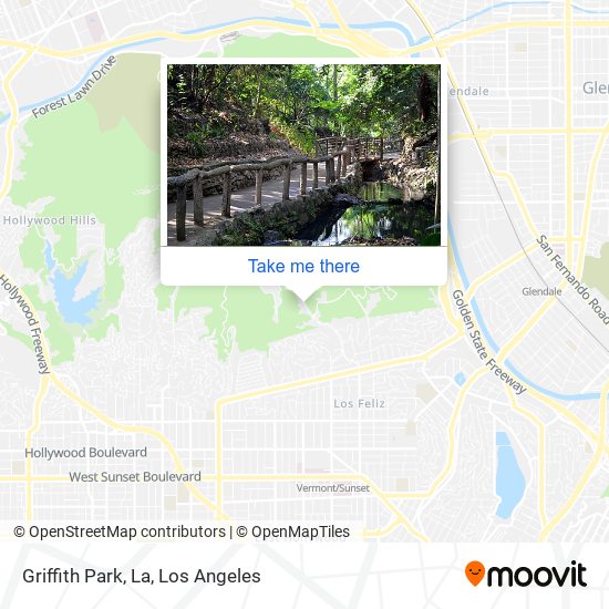Griffith Park, La map
