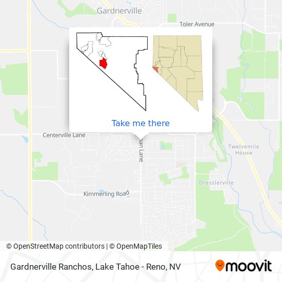 Gardnerville Ranchos map