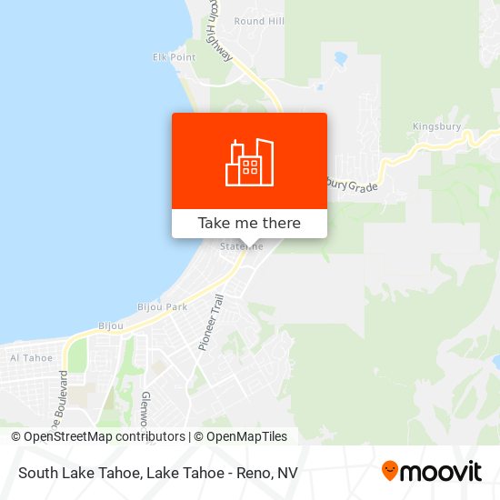 Mapa de South Lake Tahoe