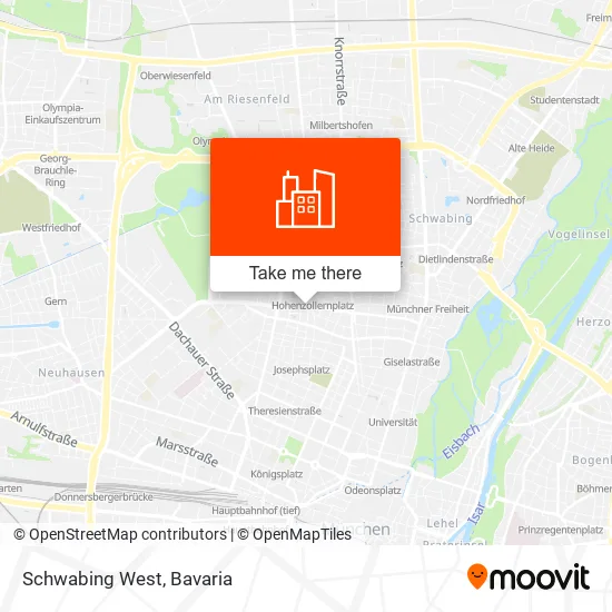 Карта Schwabing West