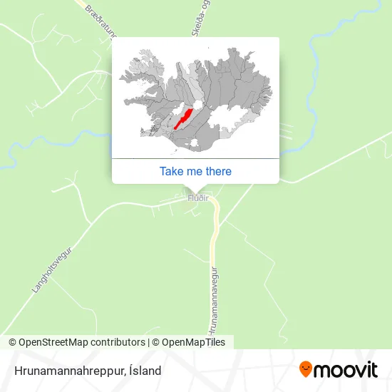Hrunamannahreppur map