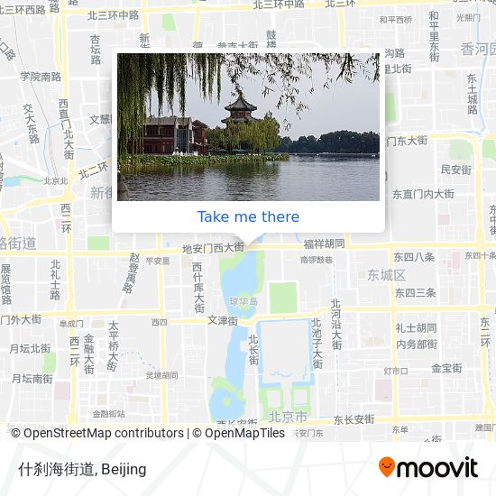 什刹海街道 map