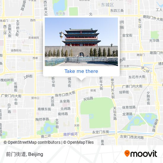 前门街道 map