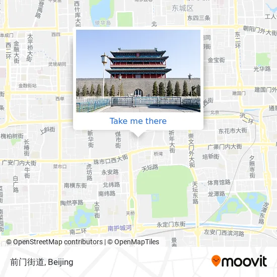 前门街道 map