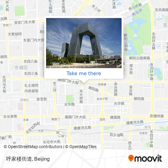 呼家楼街道 map