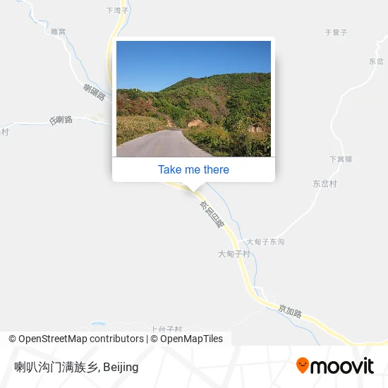 喇叭沟门满族乡 map