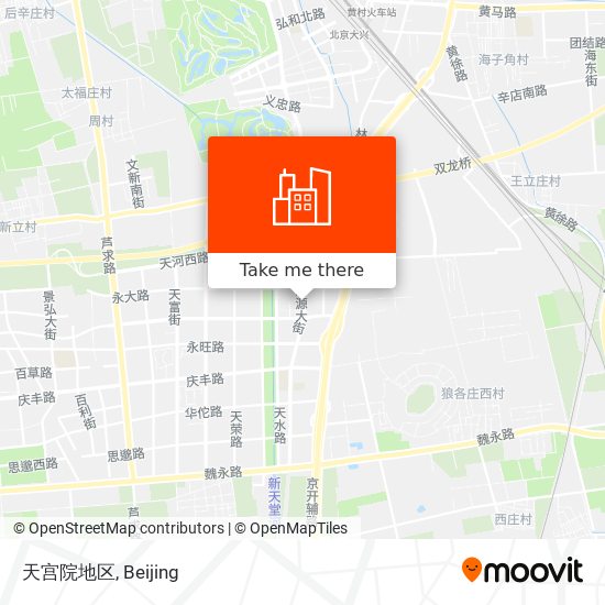 天宫院地区 map