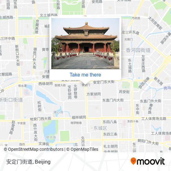 安定门街道 map