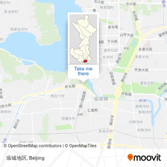 庙城地区 map