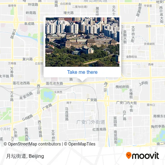 月坛街道 map
