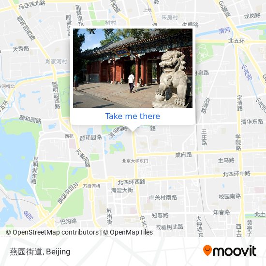 燕园街道 map