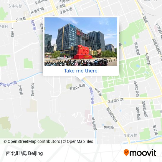 西北旺镇 map