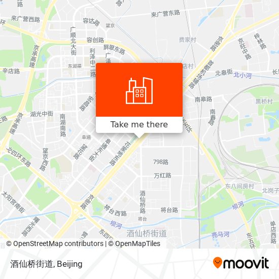 酒仙桥街道 map