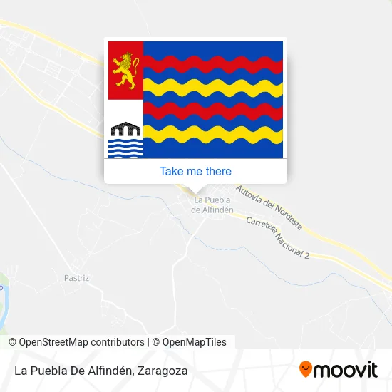 La Puebla De Alfindén map